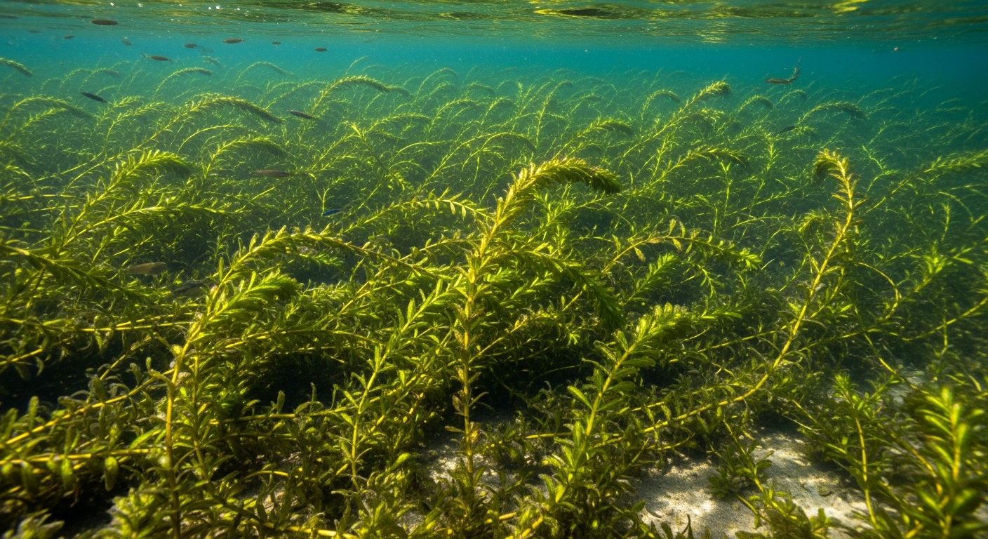 Dense hydrilla growth in a Florida freshwater lake