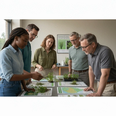 Community members participating in a hydrilla awareness and reporting workshop