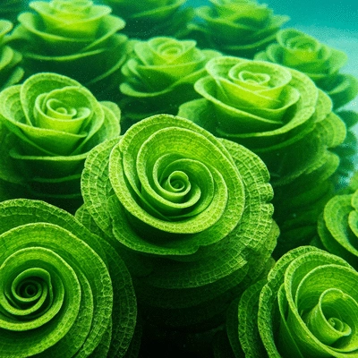 Close-up high-resolution photo of hydrilla verticillata plant underwater